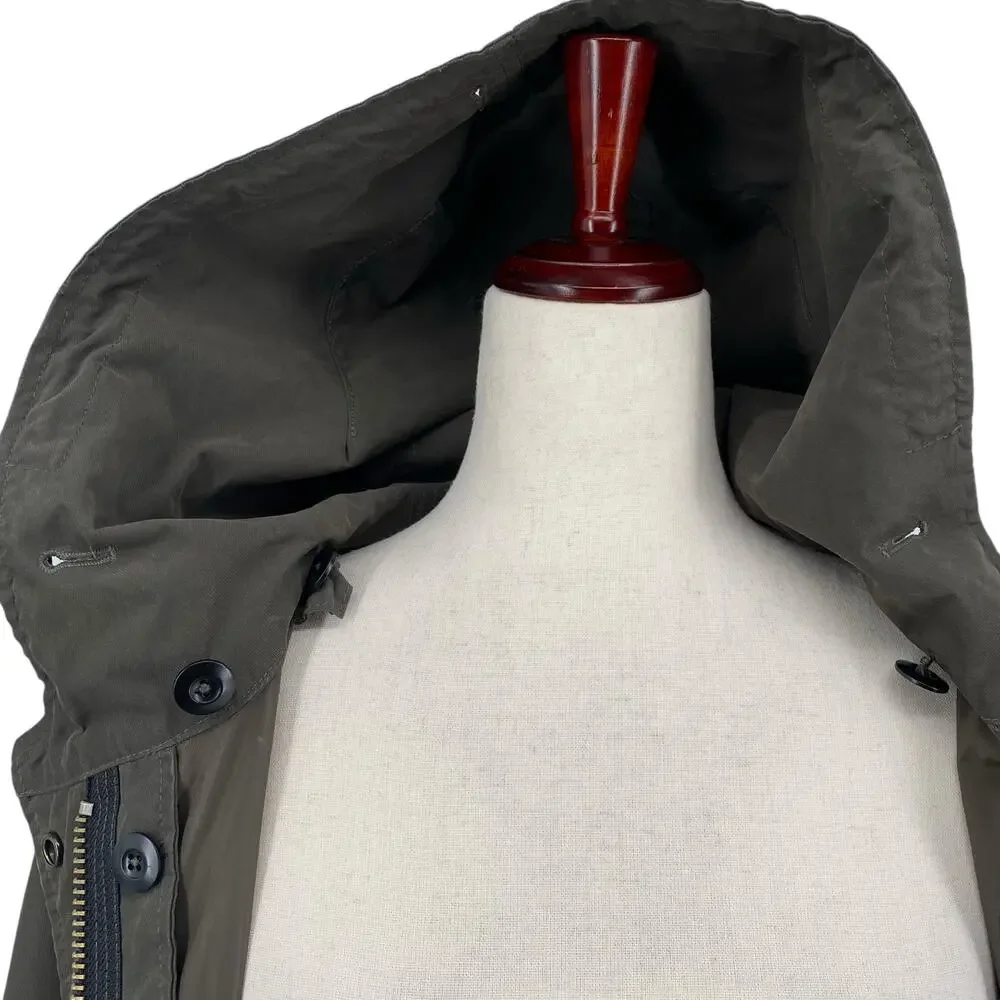 RW Co Longline Duck Canvas Chore Utility‎ Jacket S Green No Lining Drawstring